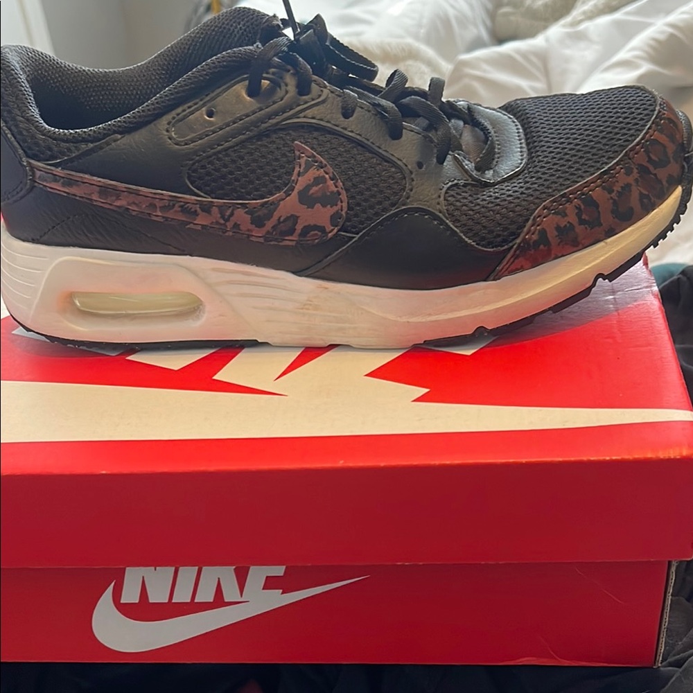 Nike Black and Leopard Print Sneakers